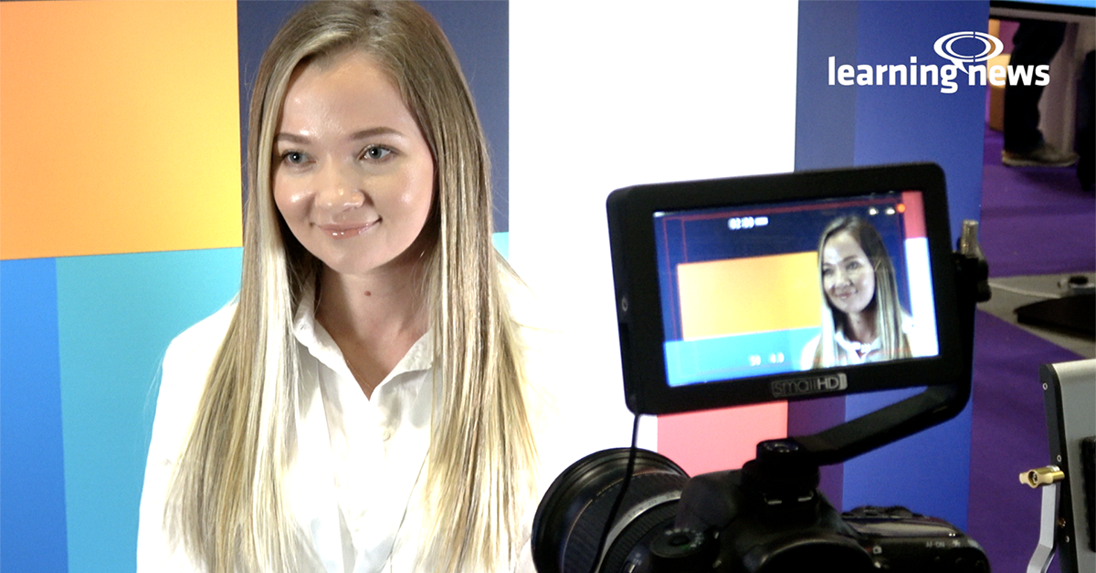 Polina Ionina, Community Manager, iSpring Solutions, talking to Learning News at Learning Technologies 2020
